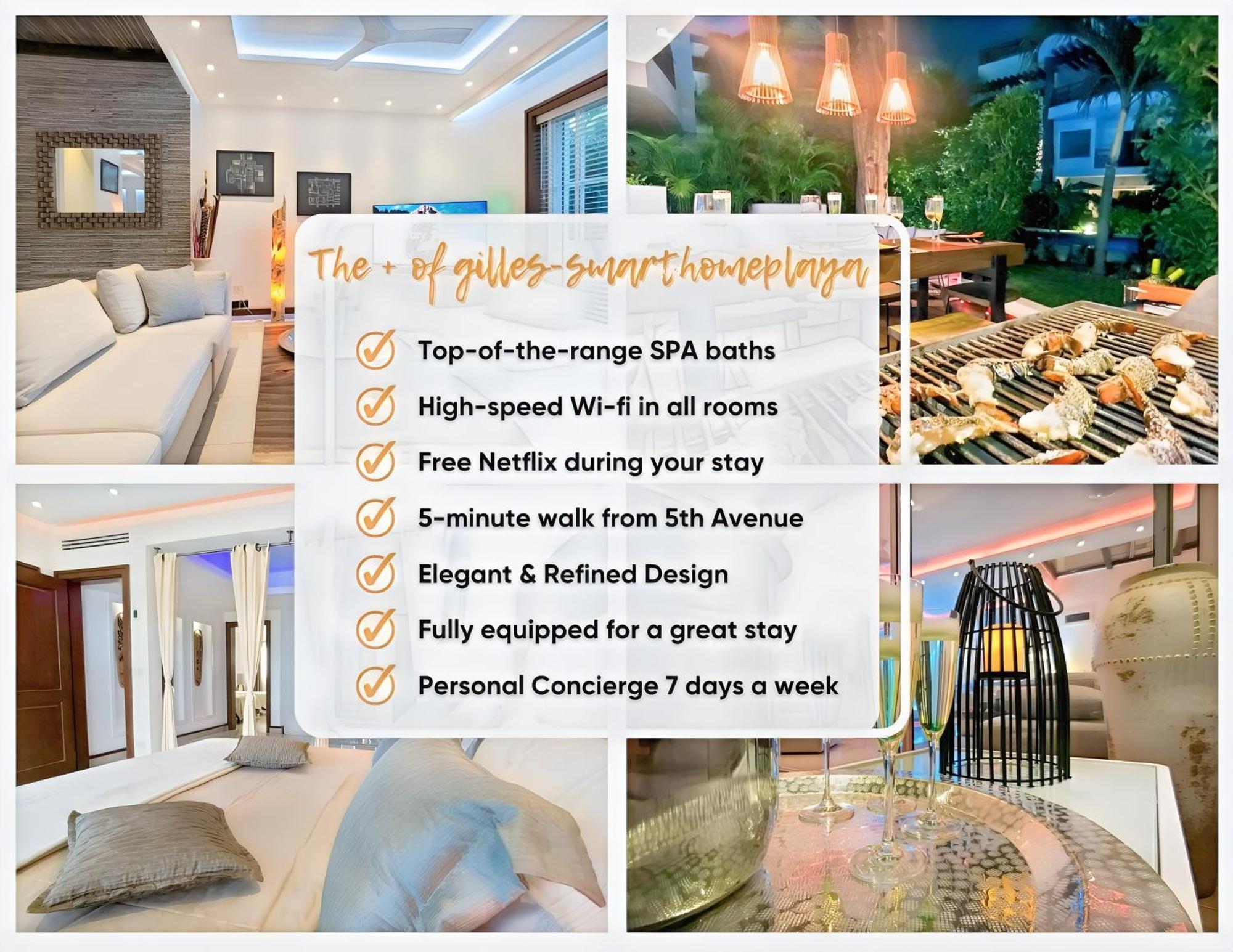 Luxury Duplex -4 Pers- 2Mn Beach&5Th Av, Pool, Gym Playa del Carmen Exteriör bild